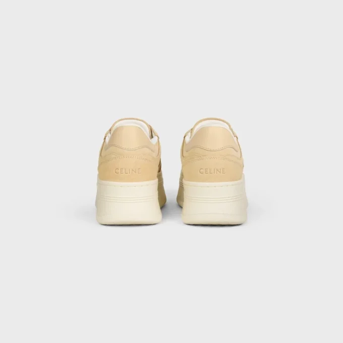 Sneaker mit Blockabsatz aus Wildleder und Kalbsleder