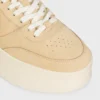 Sneaker mit Blockabsatz aus Wildleder und Kalbsleder