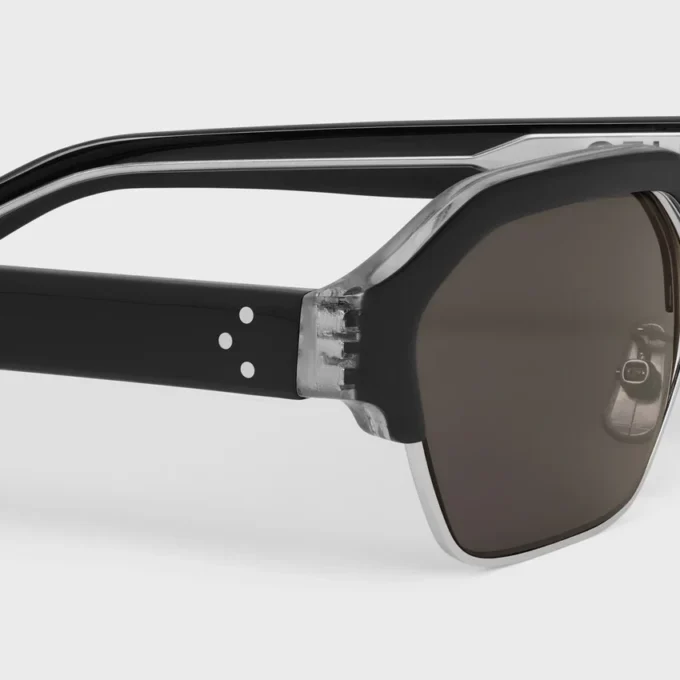 Sonnenbrille „Black Frame 63“ aus Acetat und Metall