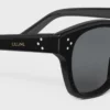 Sonnenbrille mit schwarzem Rahmen 42 aus Acetat