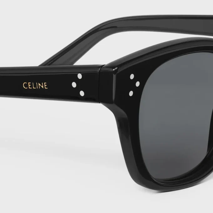 Sonnenbrille mit schwarzem Rahmen 42 aus Acetat