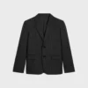 Sorbonne-Jacke aus gestreifter Wolle