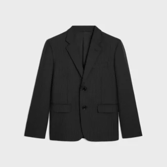 Sorbonne-Jacke aus gestreifter Wolle
