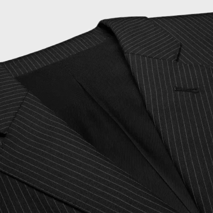 Sorbonne-Jacke aus gestreifter Wolle