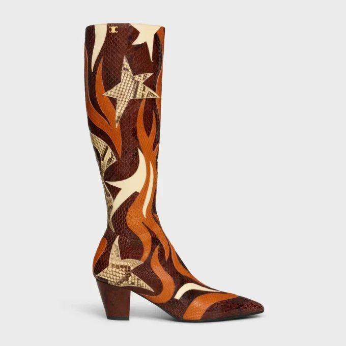 Stage – Hoher Stiefel aus Python-Patchwork