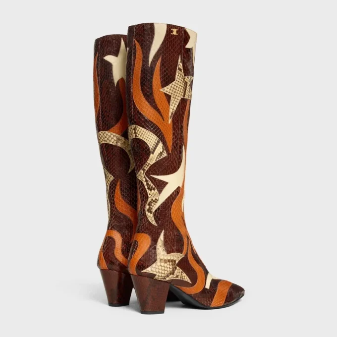 Stage – Hoher Stiefel aus Python-Patchwork