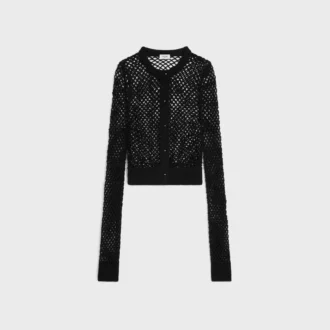 Strickjacke aus Baumwollhäkelstoff