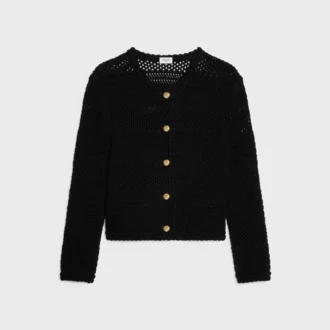 Strickjacke aus Baumwollhäkelstoff