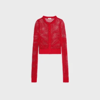 Strickjacke aus Baumwollhäkelstoff