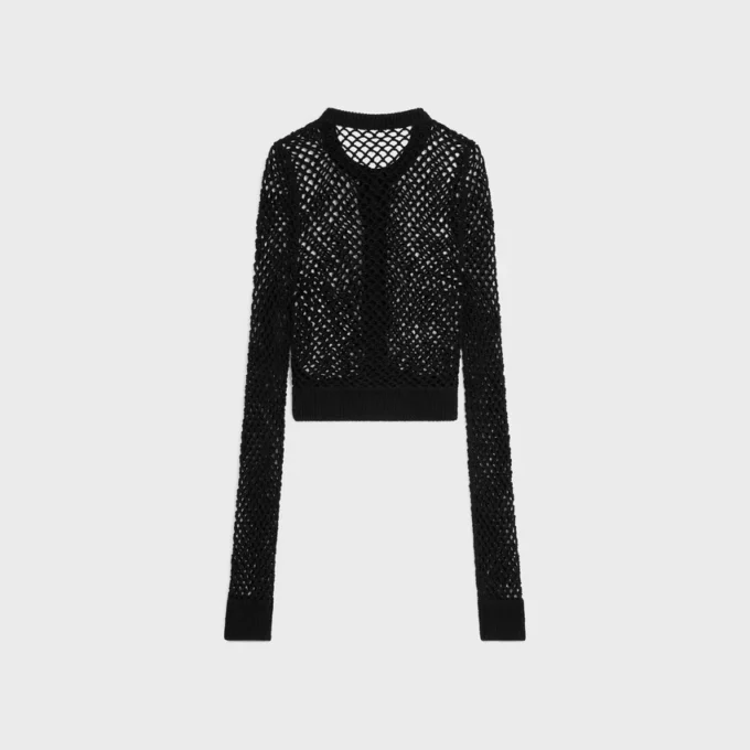Strickjacke aus Baumwollhäkelstoff Strickjacke aus Baumwollhäkelstoff