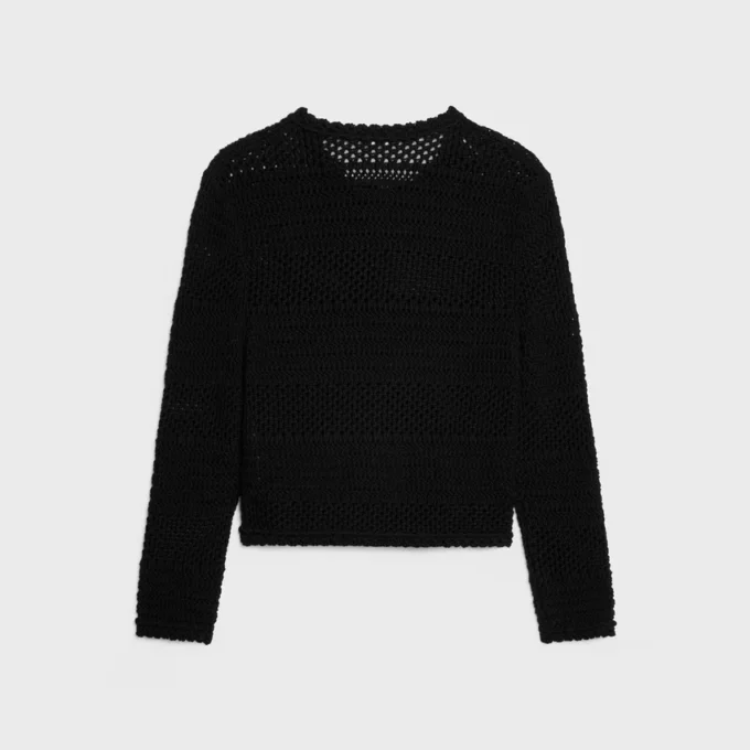 Strickjacke aus Baumwollhäkelstoff Strickjacke aus Baumwollhäkelstoff
