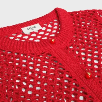 Strickjacke aus Baumwollhäkelstoff