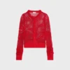 Strickjacke aus Baumwollhäkelstoff Strickjacke aus Baumwollhäkelstoff