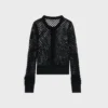 Strickjacke aus Baumwollhäkelstoff Strickjacke aus Baumwollhäkelstoff