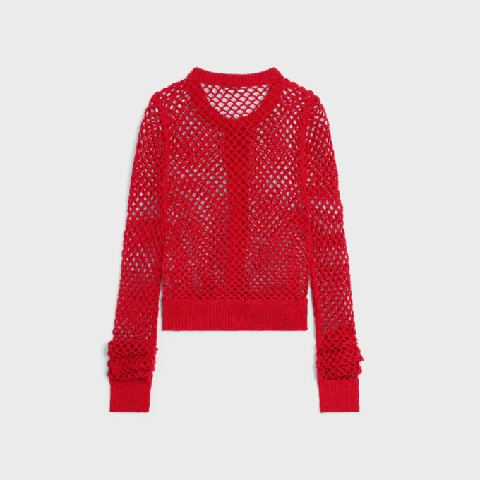 Strickjacke aus Baumwollhäkelstoff Strickjacke aus Baumwollhäkelstoff
