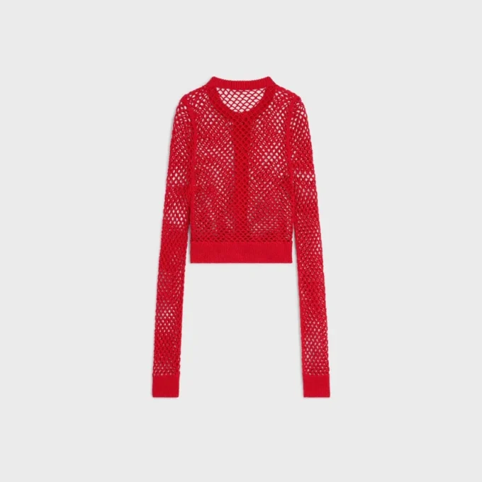 Strickjacke aus Baumwollhäkelstoff Strickjacke aus Baumwollhäkelstoff