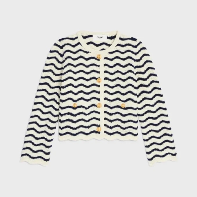 Strickjacke aus gehäkelter Baumwolle Strickjacke aus gehäkelter Baumwolle