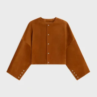 Strickjacke aus Wildleder