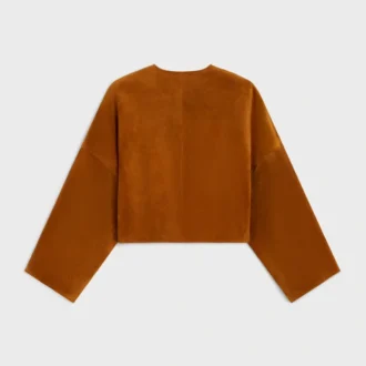Strickjacke aus Wildleder