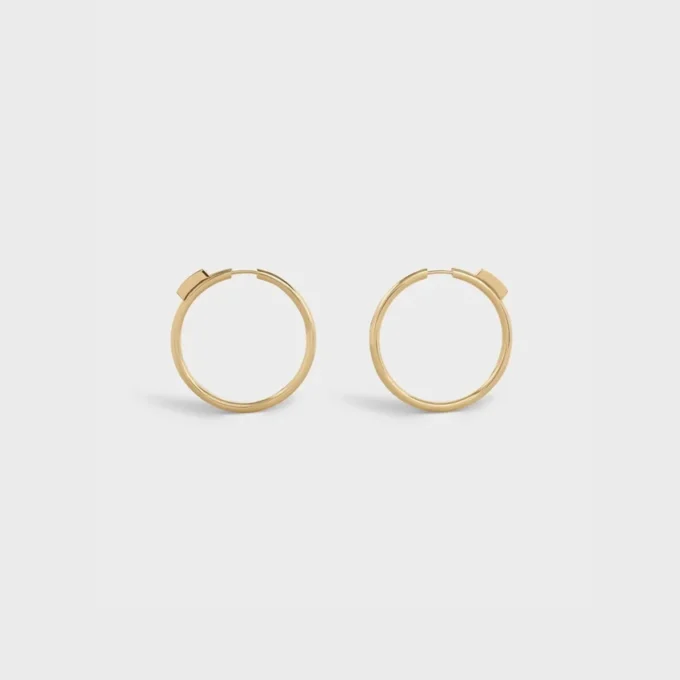 Systeme Large Hoops aus Gelbgold und Diamanten Systeme Large Hoops aus Gelbgold und Diamanten