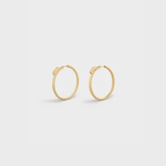 Systeme Large Hoops aus Gelbgold und Diamanten