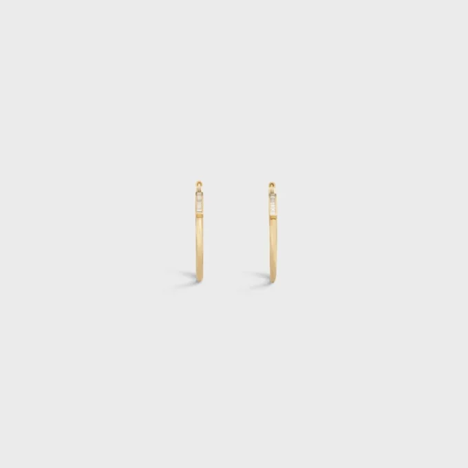 Systeme Large Hoops aus Gelbgold und Diamanten Systeme Large Hoops aus Gelbgold und Diamanten