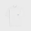 T-Shirt mit Stehkragen aus Baumwolljersey