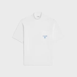 T-Shirt mit Stehkragen aus Baumwolljersey