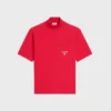 T-Shirt mit Stehkragen aus Baumwolljersey T-Shirt mit Stehkragen aus Baumwolljersey