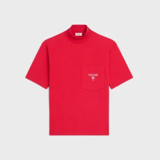 T-Shirt mit Stehkragen aus Baumwolljersey