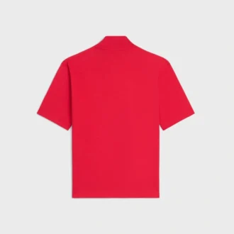 T-Shirt mit Stehkragen aus Baumwolljersey