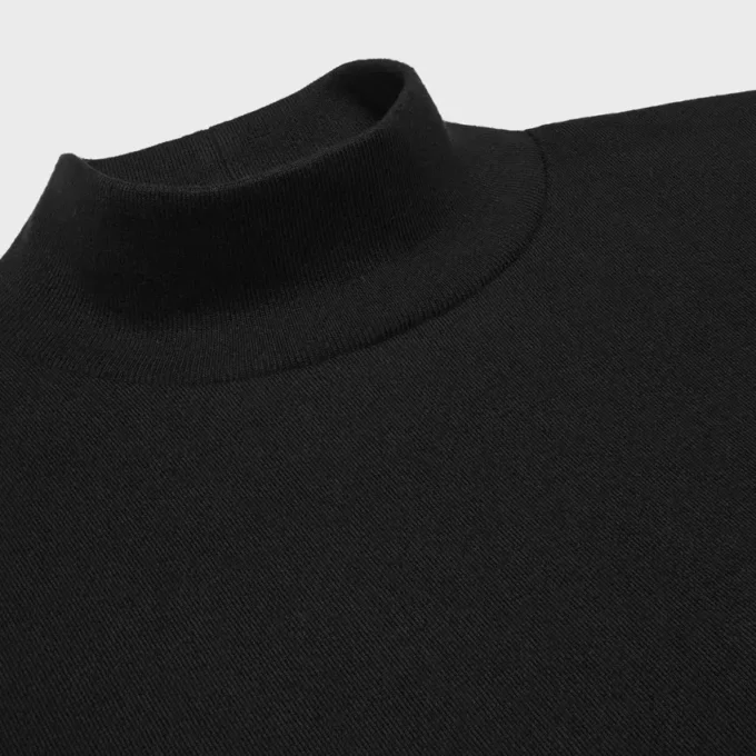 T-Shirt mit Stehkragen aus Baumwolljersey T-Shirt mit Stehkragen aus Baumwolljersey