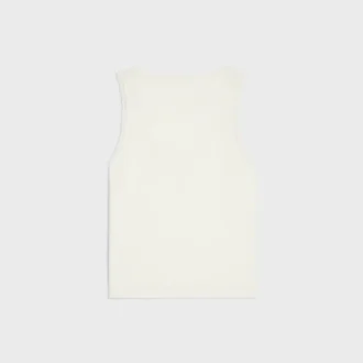 Tanktop aus gerippter Baumwolle und Seide
