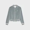 Teddy-Trainingsjacke aus Samt-Jersey