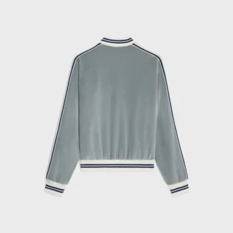 Teddy-Trainingsjacke aus Samt-Jersey