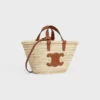 Teen CELINE Classic Panier aus Palmblättern und Kalbsleder Teen CELINE Classic Panier aus Palmblättern und Kalbsleder