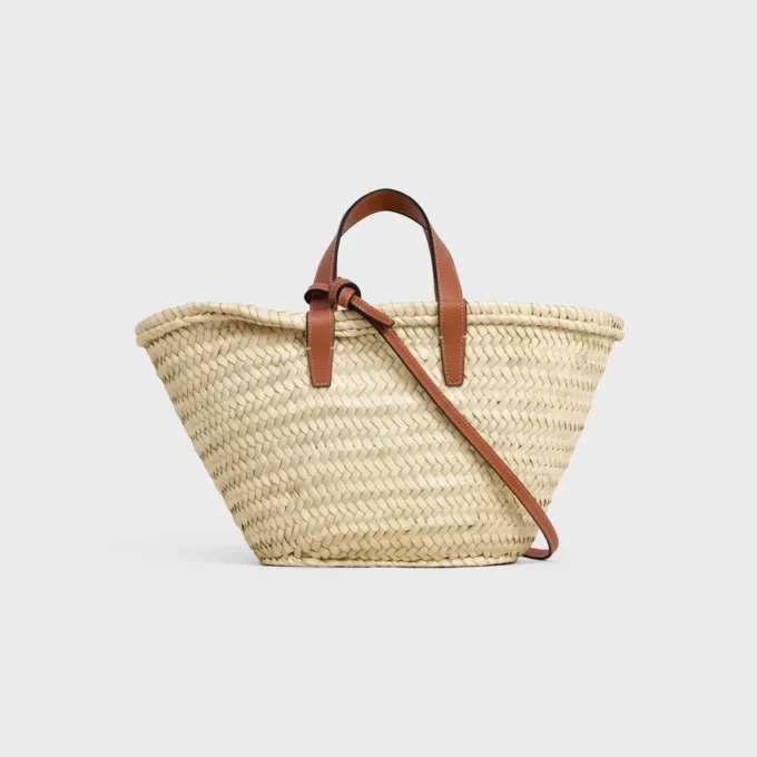 Teen CELINE Classic Panier aus Palmblättern und Kalbsleder Teen CELINE Classic Panier aus Palmblättern und Kalbsleder