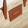 Teen CELINE Classic Panier aus Palmblättern und Kalbsleder Teen CELINE Classic Panier aus Palmblättern und Kalbsleder