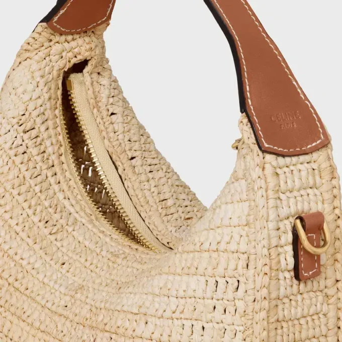 Teen Celine Lulu aus Raffia und naturbelassenem Kalbsleder Teen Celine Lulu aus Raffia und naturbelassenem Kalbsleder