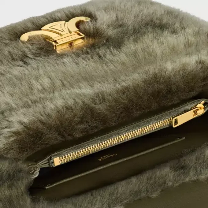 Teen Nino Tasche aus Lammfell und Kalbsveloursleder