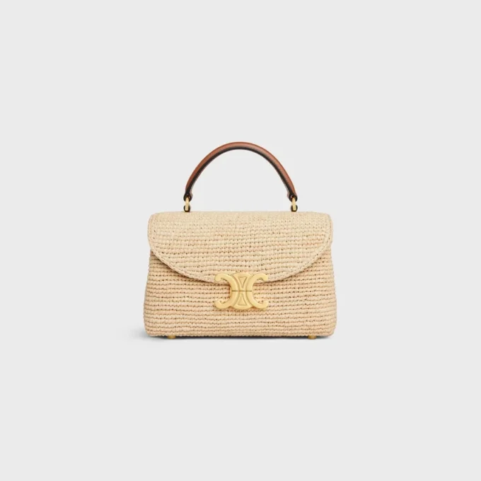 Teen Nino Tasche aus Raffia und Kalbsleder Teen Nino Tasche aus Raffia und Kalbsleder