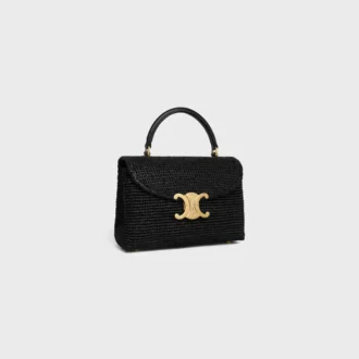 Teen Nino Tasche aus Raffia und Kalbsleder