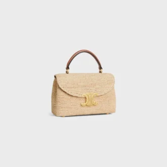 Teen Nino Tasche aus Raffia und Kalbsleder Teen Nino Tasche aus Raffia und Kalbsleder