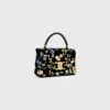 Teen Nino Tasche aus Samt mit Blumenstickerei