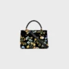 Teen Nino Tasche aus Samt mit Blumenstickerei