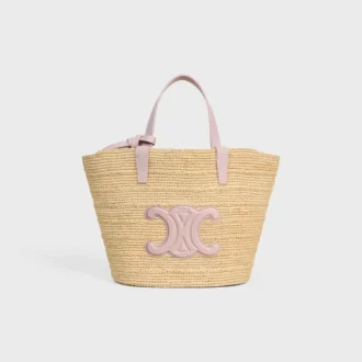 Teen Supple CELINE Classic Panier aus Raffia und Kalbsleder Teen Supple CELINE Classic Panier aus Raffia und Kalbsleder