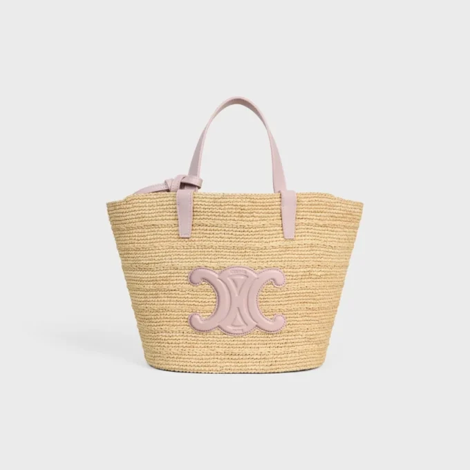 Teen Supple CELINE Classic Panier aus Raffia und Kalbsleder Teen Supple CELINE Classic Panier aus Raffia und Kalbsleder