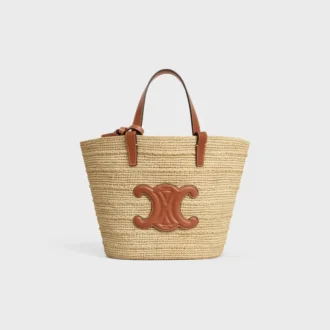 Teen Supple CELINE Classic Panier aus Raffia und Kalbsleder
