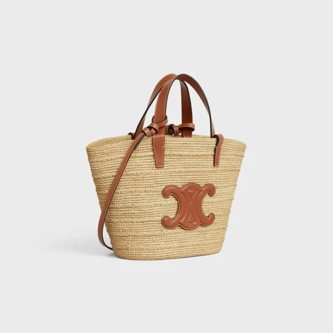 Teen Supple CELINE Classic Panier aus Raffia und Kalbsleder