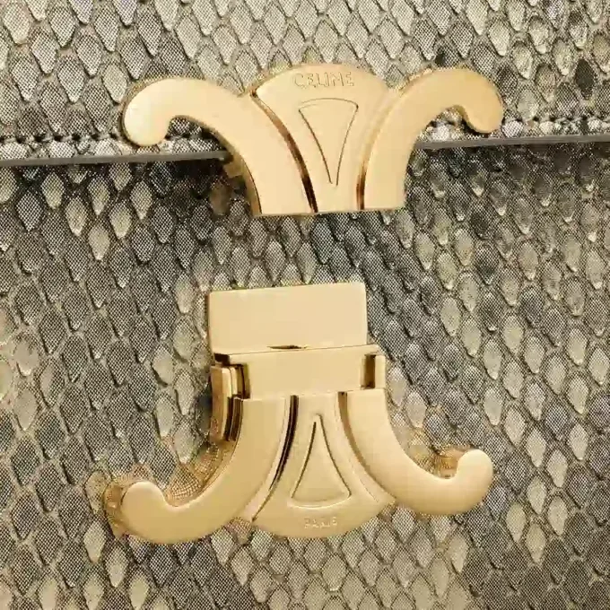 Teen Triomphe Tasche aus Perlmutt-Pythonleder